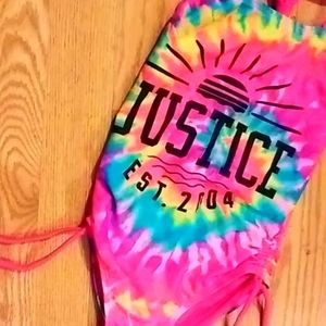 Girls Sizex5/6 Justice Bright Pink Tye Dye Swimsuit 🩱